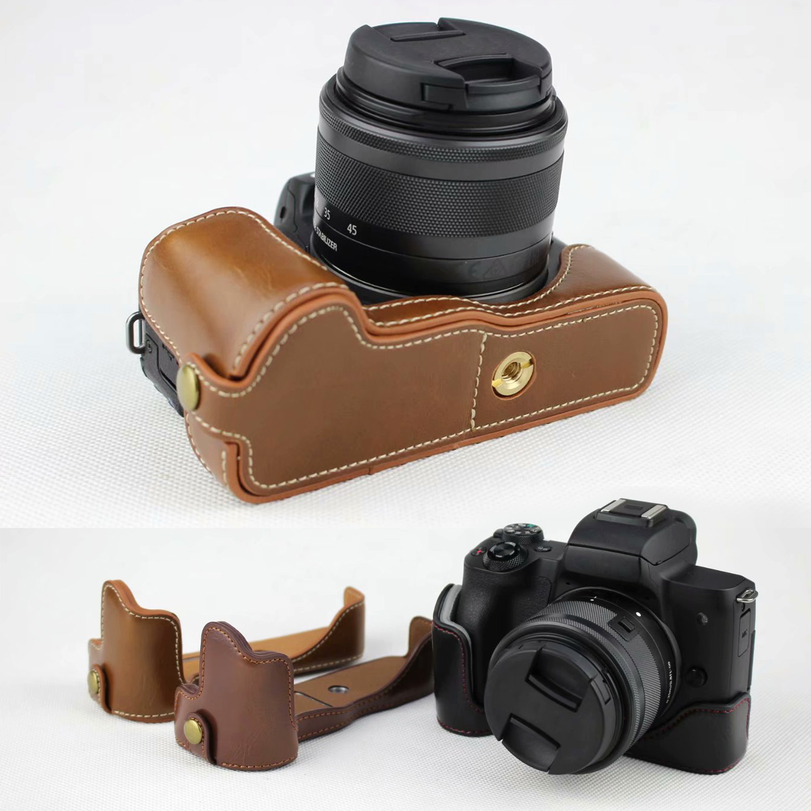 Leather Protect Half Case Grip - Canon Camera Eos M50 Mark Ii review and price